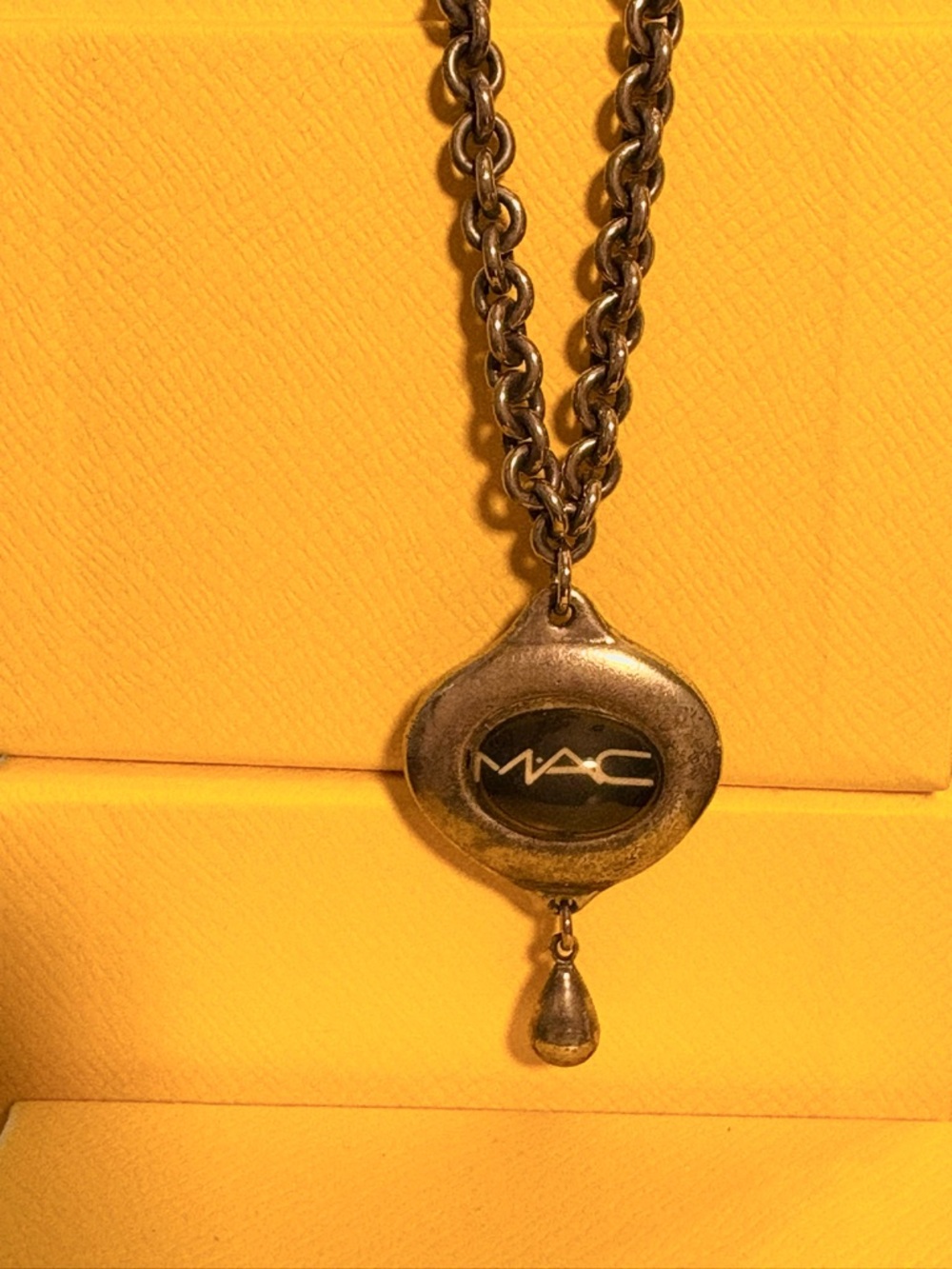 VINTAGE RARE MAC employee Logo Pendant Necklace